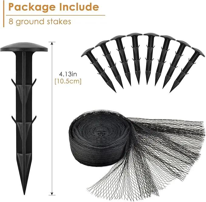 PACETAP Pond Netting Kit 10 x 10 Ft for Leaves, Heavy Duty Koi Pond Cover, Pool Protective Cover Netting with Stakes Protecting Koi Fish from Birds, Cats, Predators by GreenHaven Gardens