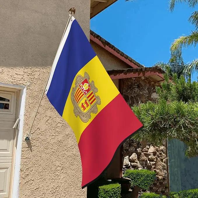 Andorran Flag Garden Yard House 2x3 ft Flags Double Sided Print Banner Indoor Outdoor Party Home Decorations for Boat Dorm House Balcony by GreenHaven Gardens