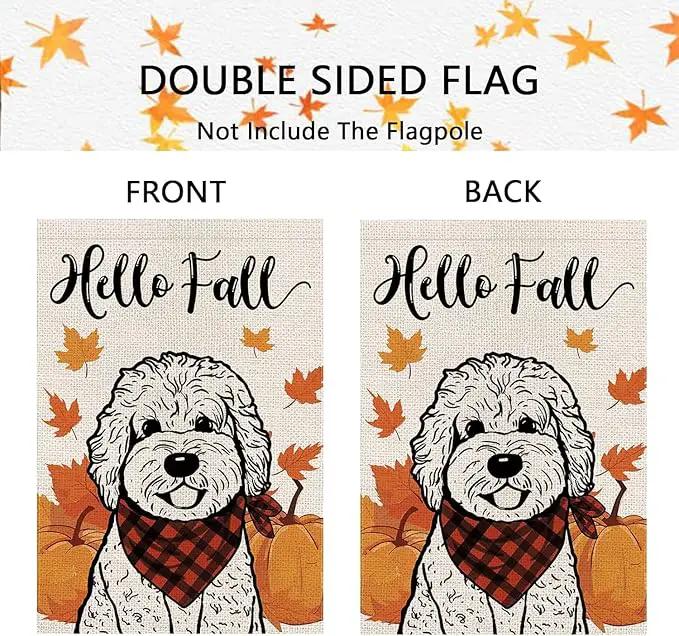 Seasonal Garden Flags Golden Doodle Double Sided Flags Set of 11 Holiday Farmhouse Indoor Outdoor Yard Lawn Christmas Gifts Decorations 12.5x18 Inch by GreenHaven Gardens