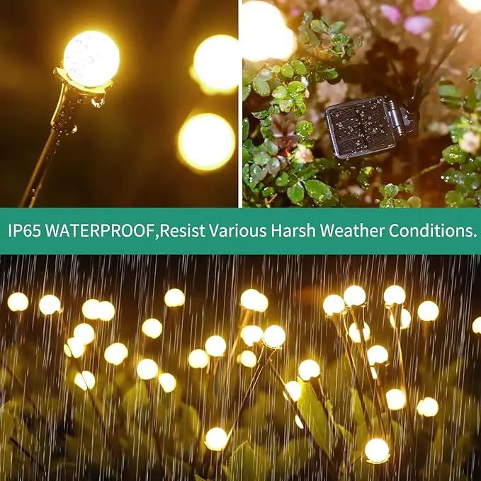 Solar Lights Outdoor Waterproof, 10 Packs 80LED, Solar Garden, Patio, Garden Decor, Patio Decor, Firefly Outdoor, Unique Gifts for Women, Gifts for Grandma by GreenHaven Gardens