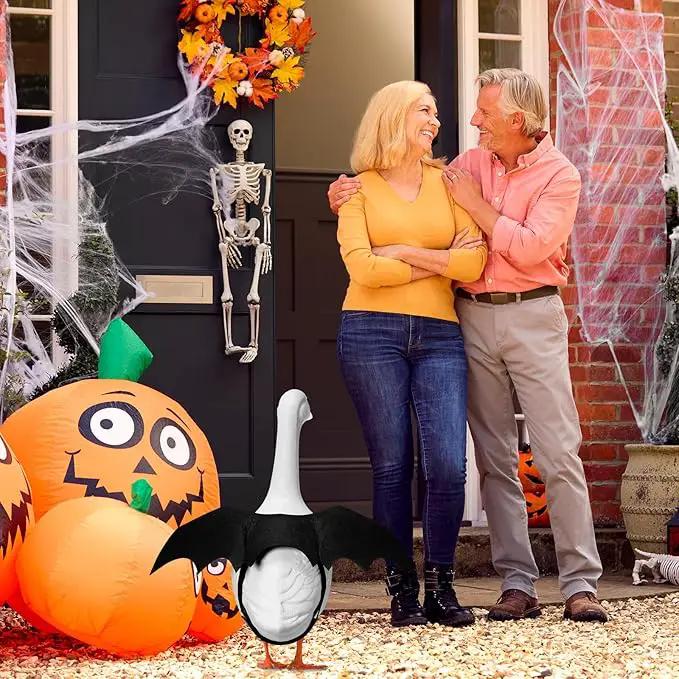 Halloween Goose Outfit Lawn Porch Goose Outfit Spider Bat Costume Plastic Goose Clothing for 23" Goose Halloween Outdoor Patio Yard Lawn Art Decoration(Bat) by GreenHaven Gardens