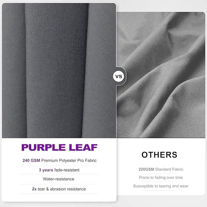 PURPLE LEAF 10' X 6.5' Left-right Tilting Outdoor Patio Umbrella Swivel Offset Cantilever Heavy Duty Rectangle Aluminum Umbrella with UV Resistant for Deck Pool Patio Backyard, Graphite Grey by GreenHaven Gardens