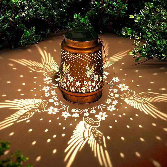 Mothers Day Gifts, Hummingbird Solar Lantern Outdoor Hanging, Metal Bird Decor Waterproof LED Decorative Light for Garden Patio Yard Lawn Backyard Front Porch, Birthday Gifts for Women Mom Grandma by GreenHaven Gardens