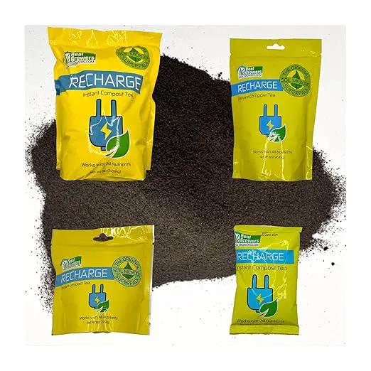Real Growers Recharge - Mycorrhizae Instant Compost Tea/Soil Microbes for Plant Growth - 8oz by GreenHaven Gardens