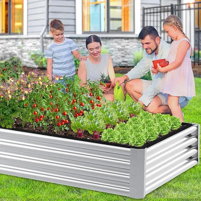 6x3x2ft Fabric Raised Garden Bed liner for Planter Raised Beds, Garden Grow Bed Bags to Grow Vegetables, Flowers, Fruits, Herbs, and Succulents, Rectangle Planting Container for Outdoor, 269 Gallon by GreenHaven Gardens