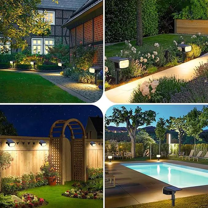 8-Pack Solar Spot Lights Outdoor, 59 LED Solar Lights Outdoor Waterproof, Outdoor Solar Lights for Yard with 3 Lighting Modes, Landscape Spotlights for Garden Pathway, Warm White by GreenHaven Gardens