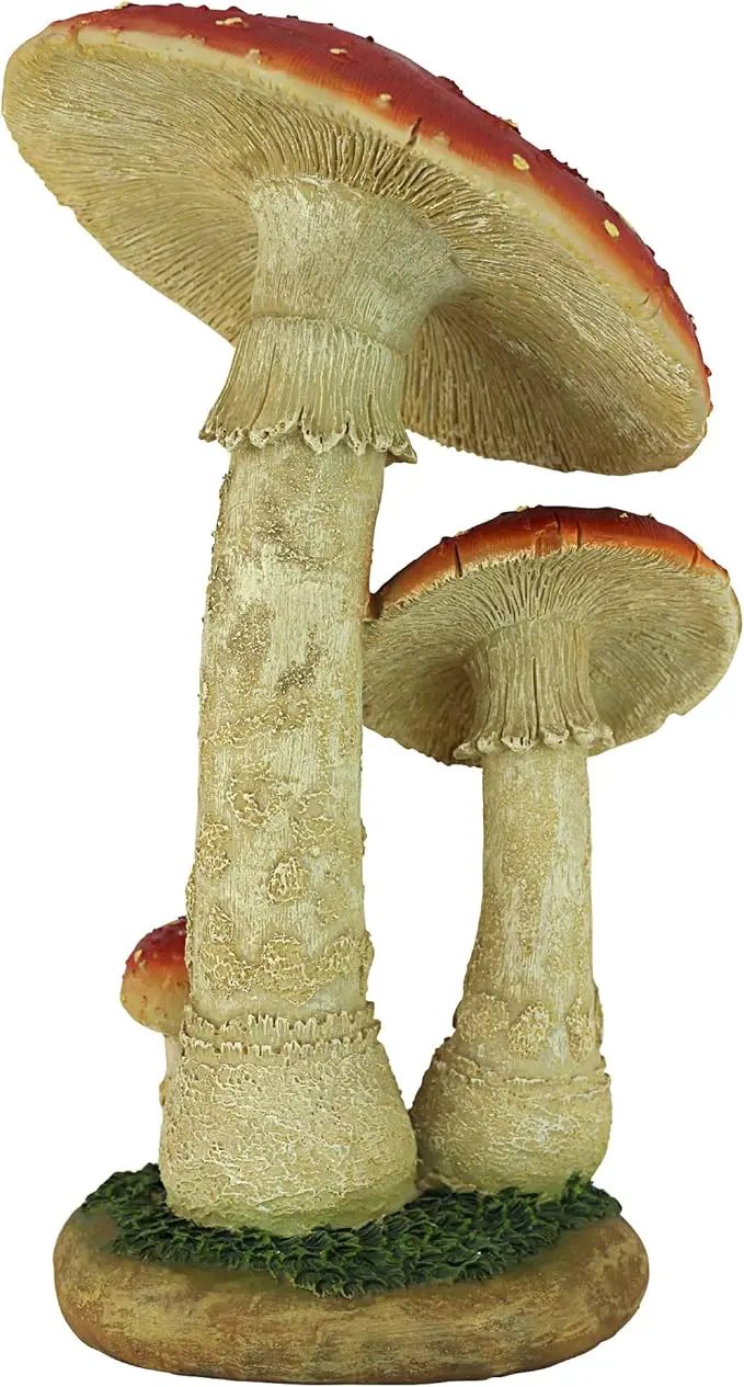 Design Toscano Mystic Forest Mushroom Statue: Red by GreenHaven Gardens