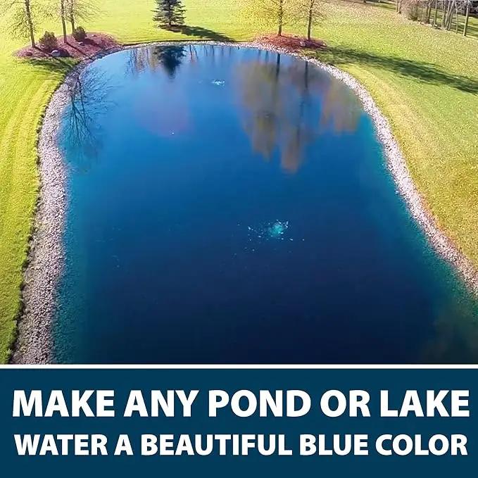 Airmax Pond Dye Packets Nature's Blue Colorant for Large Pond & Lake, Beneficial UV Blocking Color Concentrate, Maintain Clean & Clear Pond, Fish, Bird & Animal Safe, Easy Treatment, 2 Soluble Packets by GreenHaven Gardens