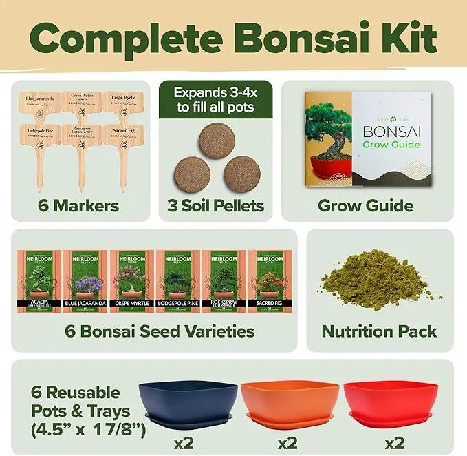 Bonsai Tree Kit - Gifts for Men & Women (Master Kit) by GreenHaven Gardens