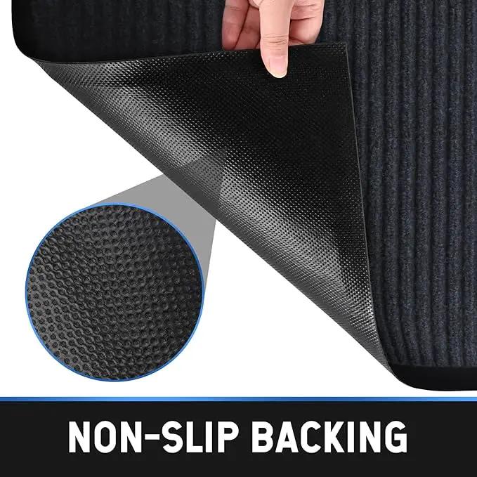 fani 2 PCS Heavy Duty Large Outdoor Indoor Entrance Doormat Grey Waterproof Low Profile Entrance Rug Front Door Mat Patio Anti-Skid Rubber Back, 35x60 inch (Grey) by GreenHaven Gardens