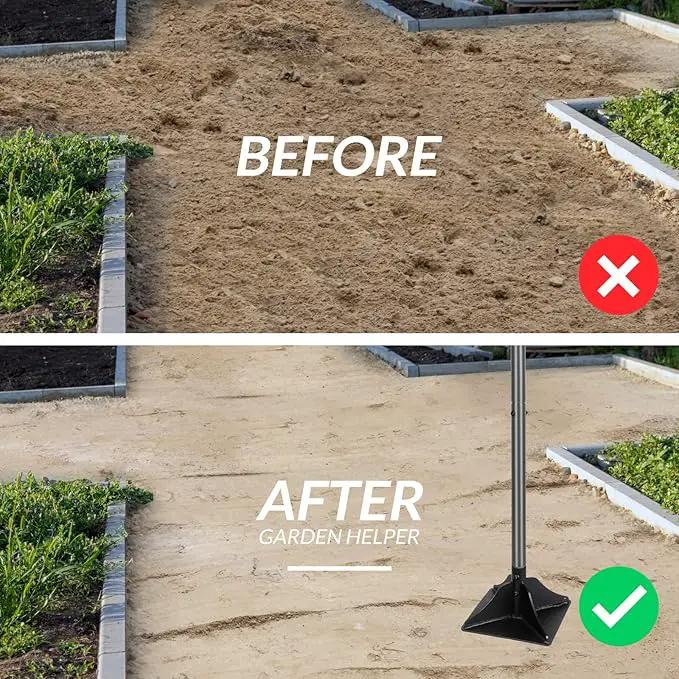 Walensee Steel Tamper with 48 inch Handle 8"x8" Garden Rubber Grip for Laborsaving All-Steel Heavy Duty Ideal Tool Leveling Ground Installing pavers and Repairing Blacktop by GreenHaven Gardens