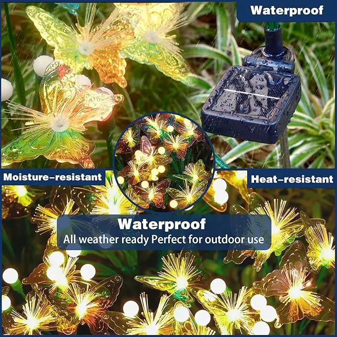 TONULAX Solar Firefly&Butterfly Garden Lights - Outdoor Light for Yard Decoration, Larger Solar Panel, Waterproof LED Garden Lights for Pathway&Holiday Decor (4pack) by GreenHaven Gardens