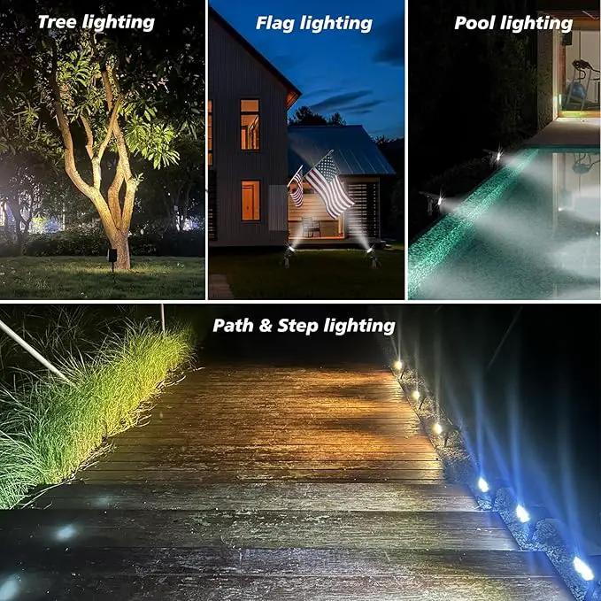 All-New Solar Spot Lights Outdoor Waterproof，20 LEDs Solar Tree Lights with 2 Modes,Landscape Spotlights for Pathway, Patio, Garden, Trees,Flag,Pool (4 Pack,White Light) by GreenHaven Gardens