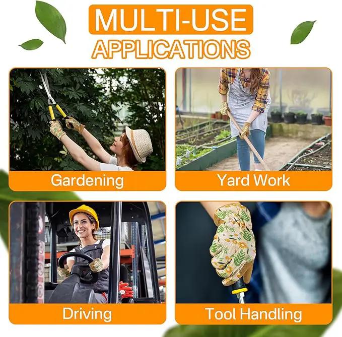 HANDLANDY Women Safety Work Gloves Utility Touch Screen Working Grip Glove for Yardwork Gardening Breathable Mechanic Gloves by GreenHaven Gardens