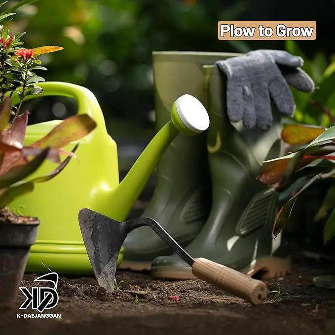 Fits All Hand Sizes: Youngju Homi & Korean Garden Hand Plow Hoe - Korean Master Blacksmith Seok No Ki Crafted - Ideal for Easy Gardening, Weeding, Farming - Safety Cover Included. Authentic, Handmade by GreenHaven Gardens