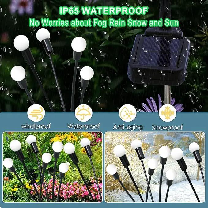 Solar Garden Lights Outdoor, 2 Pack 20 LED Solar Pink Firefly Lights Waterproof, Sway by Wind, Solar Swaying Light for Yard Patio Backyard Garden Planter Flower Bed Pathway Outdoor Decoration by GreenHaven Gardens