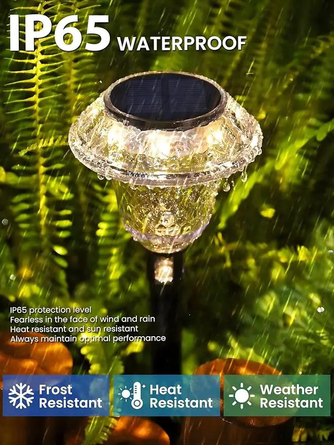 SOLPEX Solar Pathway Lights Garden Decor for Yard, Garden Lights Solar Powered Waterproof Landscape Lighting, Solar Outdoor Lights Porch Decor for Path Walkway Driveway (8 Pack Warm White) by GreenHaven Gardens