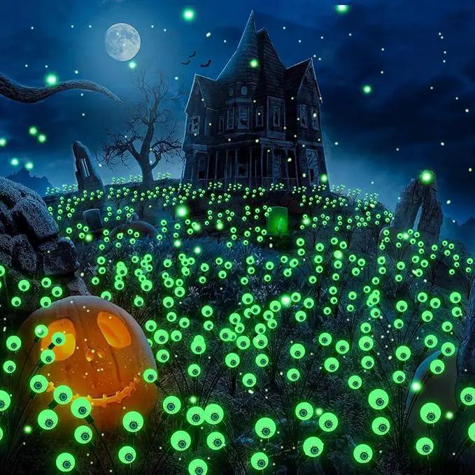 Halloween Decorations Outdoor Solar Scary Eyeball Lights, 4-Pack 32 LED Solar Garden Lights, Waterproof Halloween Night Light Spooky Pathway Lights for Yard Patio Lawn Party by GreenHaven Gardens