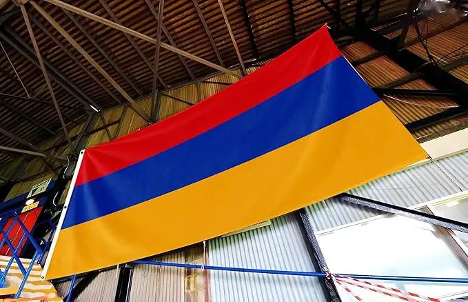 Armenia Extra Large Flag 8x12FT Giant Armenian National Polyester Flag With 3 Grommets For Patriotic Armenian Themed Festival Events Party Decoration(Armenia, 8x12FT) by GreenHaven Gardens