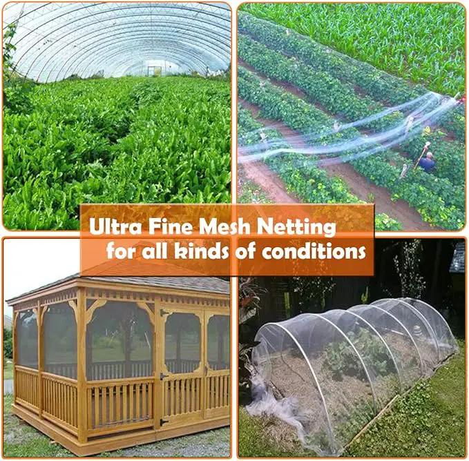 Ultra Fine Garden Mesh Netting, FARAER Plant Covers 8'x24' Garden Netting for Protect Vegetable Plants Fruits Flowers Crops Greenhouse Row Cover Protection Mesh Net Patio Gazebo Screen Barrier Net by GreenHaven Gardens
