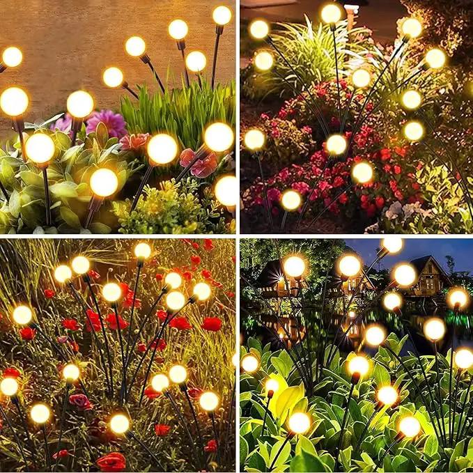 SOLARBABY Solar Garden Lights New Upgraded Solar Swaying Light Sway by Wind Solar Firefly Lights Outdoor Waterproof for Landscape Pathway Patio Yard Walkway Decoration Warm White by GreenHaven Gardens