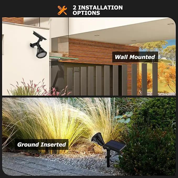 Solar Lights Outdoor, Ultra Bright 21 LEDs IP67 Waterproof Landscape Lighting for Outside, 2-in-1 Adjustable Solar Wall Lights for Garden Yard Pathway - Auto On/Off, 4 Pack (Cool White) by GreenHaven Gardens