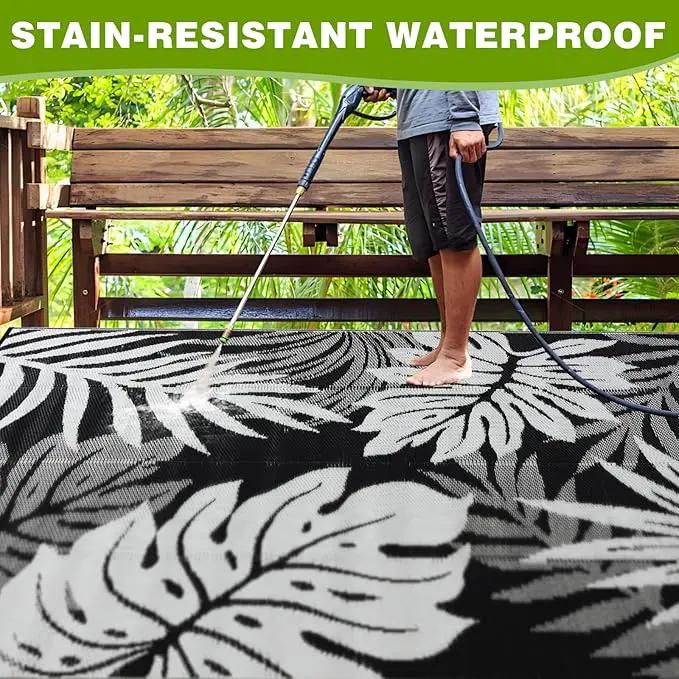 Outdoor Rug 5x8 ft Waterproof, Reversible Outdoor Plastic Straw Rug for Patios Clearance, Outdoor Area Rug Carpet RV Mat for Camping Backyard Deck Porch by GreenHaven Gardens