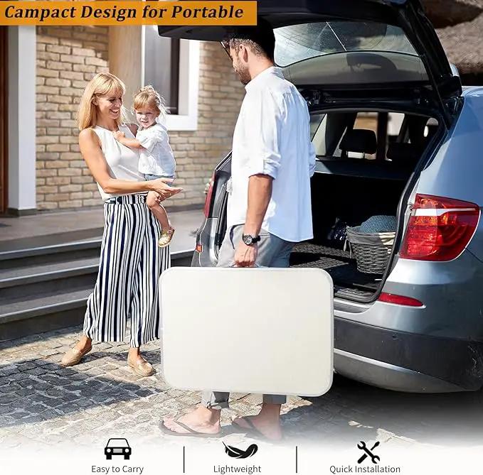 Outvita 2.3ft Portable Folding Camping Table, Outdoor Waterproof Picnic Table, Aluminum Lightweight Suitcase Foldable Table for Picnic BBQ Beach Dining by GreenHaven Gardens