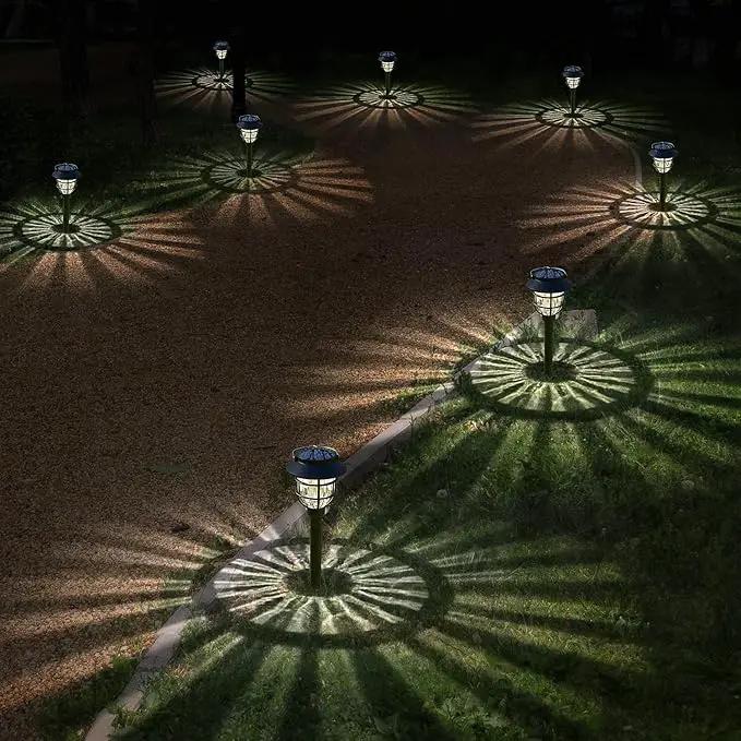 2 Pack Solar Pathway Lights Outdoor - Bright Solar Powered Garden Lights with Warm White LED, Auto On/Off Waterproof Path Lights Decorative, Landscape Lighting for Yard Patio Walkway Driveway by GreenHaven Gardens