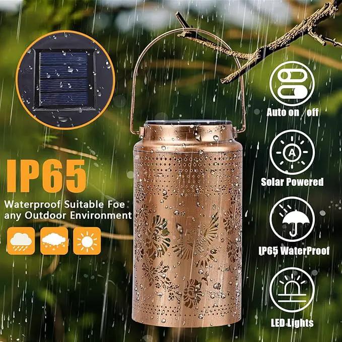 2 Pack Hummingbird Solar Lanterns Outdoor Waterproof, Metal Hanging Lights Decorations for Garden Yard Lawn Patio, Hummingbird Gifts for Women Mom Grandma Sister for Mother'Day Christmas by GreenHaven Gardens