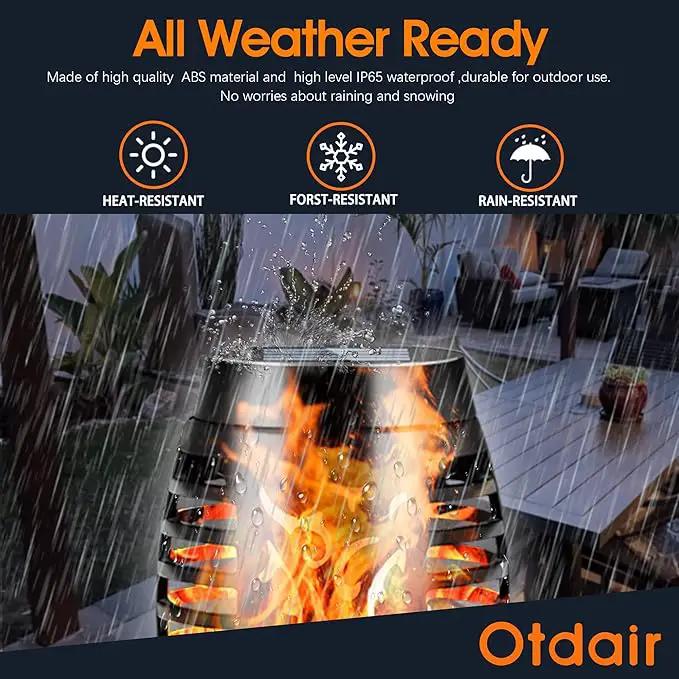 Otdair Solar Torch Lights with Flickering Flame, 12LED Tiki Torch Solar Lights Outdoor, IP65 Waterproof Mini Solar Torch Light Auto On/Off for Garden, Patio, Yard, Pathway, 8 Packs by GreenHaven Gardens