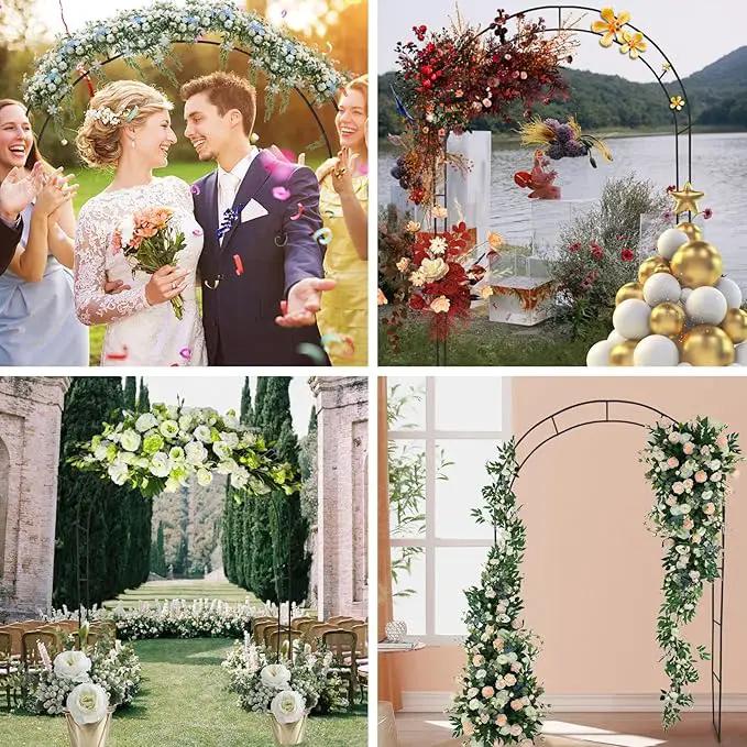 Tytroy Reconfigurable & Easy-to-Assemble Metal Outdoor & Indoor 7'6" Xmas Arch Garden or Wedding Arch Arbor for Wedding Bridal Party Elegant Decorations & Garden Climbing Plants Vines (Black 1PC) by GreenHaven Gardens