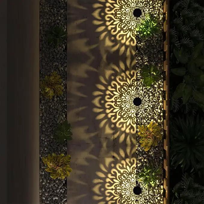6 Pack Solar Lights Outdoor Garden Decorative Solar Pathway Lights Waterproof Plastic Outside Solar Path Landscape Lights Gardening Gifts for Women Mom Father Backyard Walkway Yard Decor by GreenHaven Gardens