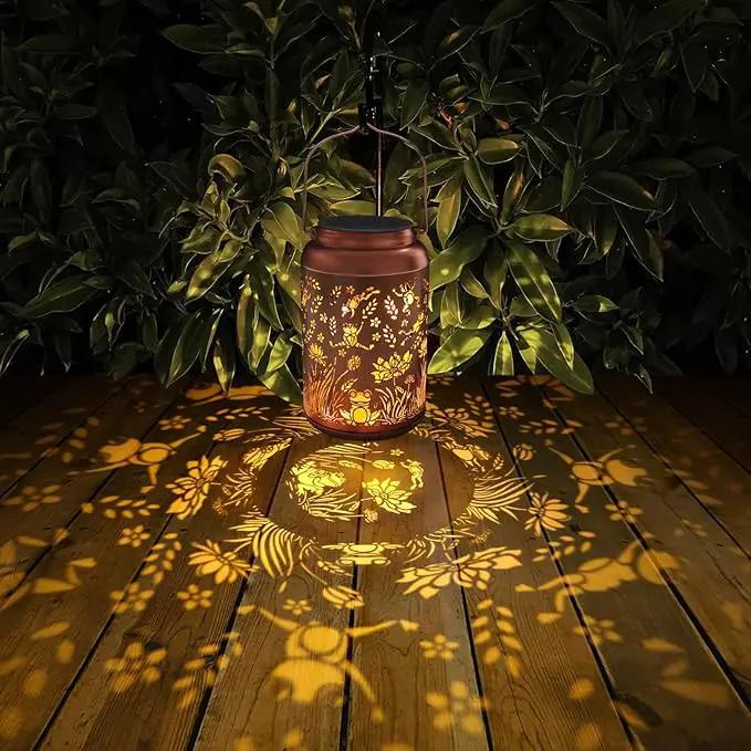Frog Decoration Solar Lanterns Outdoor Waterproof Garden Decor Gifts for Women Mon Grandma Metal Hanging Solar Lights for Outside LED Lanterns for Yard, Patio, Lawn, Tabletop, Pathway, Landscape by GreenHaven Gardens