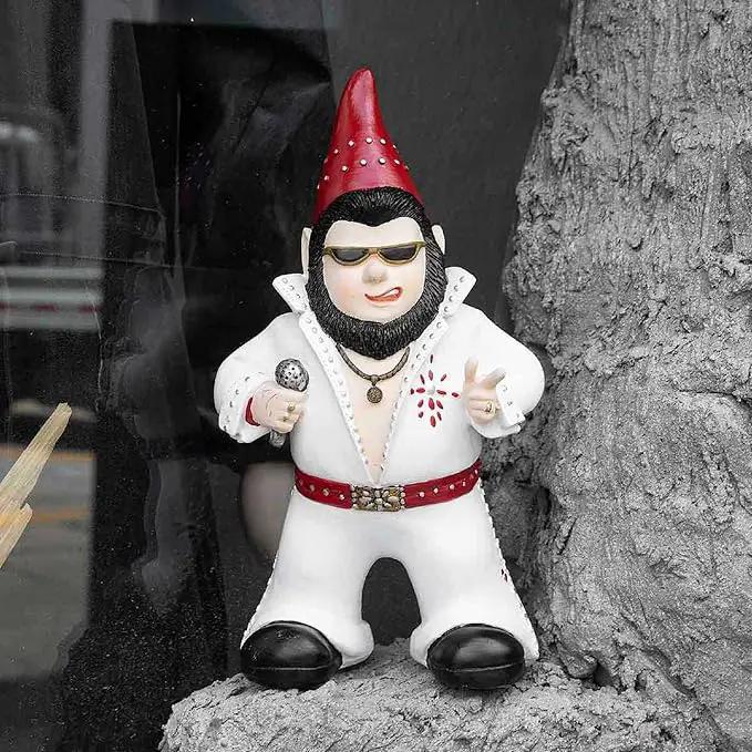 Large Singer Gnome Garden Statue Outdoor Resin Dwarf Figurine Decor Home Decoration Funny Sculpture for Patio Poch Yard Backyard Ornament Housewaiming Unique Gift by GreenHaven Gardens