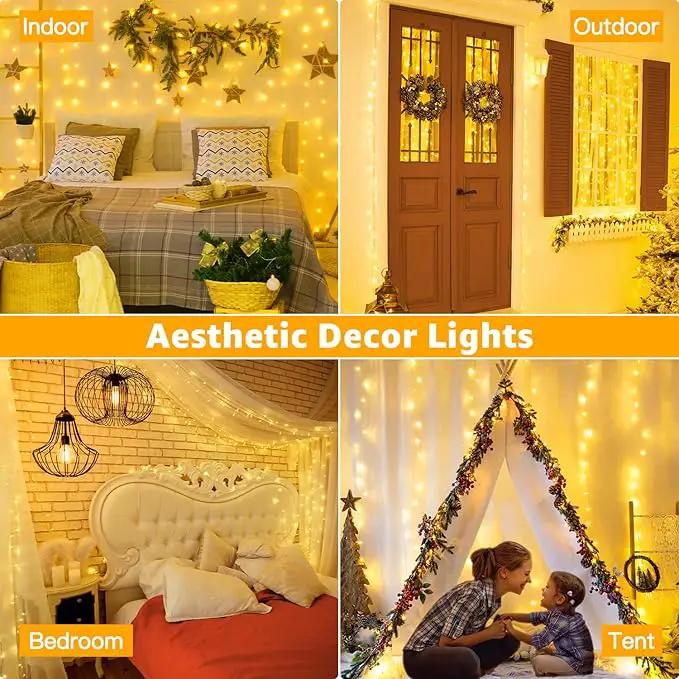 Ollny 120LED 40FT String Lights, Waterproof Connectable Fairy Lights with Timer 8 Modes, Warm White Plug in Christmas Light for Indoor Outdoor Patio Party Bedroom Classroom Decor by GreenHaven Gardens