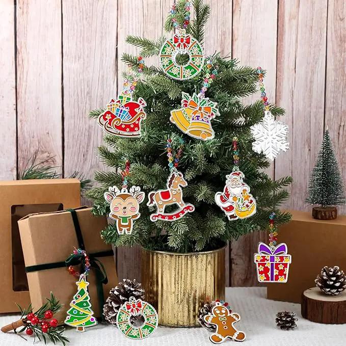 30 Sets Suncatchers Window Art Kits, DIY Sun Catchers Bulk Crafts Paint Your Own Window Ornaments for Boys Girls Classroom Home Party Birthday Activity Decor(Christmas Style) by GreenHaven Gardens
