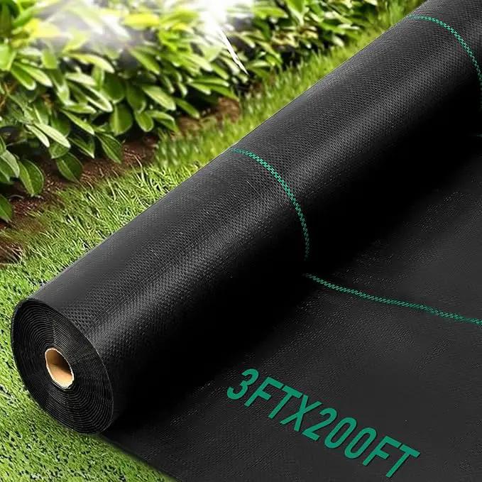 KAKO Weed Barrier Fabric 3Ft x 200Ft, Garden Weed Barrier Fabric, Weed Barrier Landscape Fabric, Garden Fabric Weed Barrier Weed Cloth for Garden Fabric, Landscaping Fabric, Driveway Fabric by GreenHaven Gardens