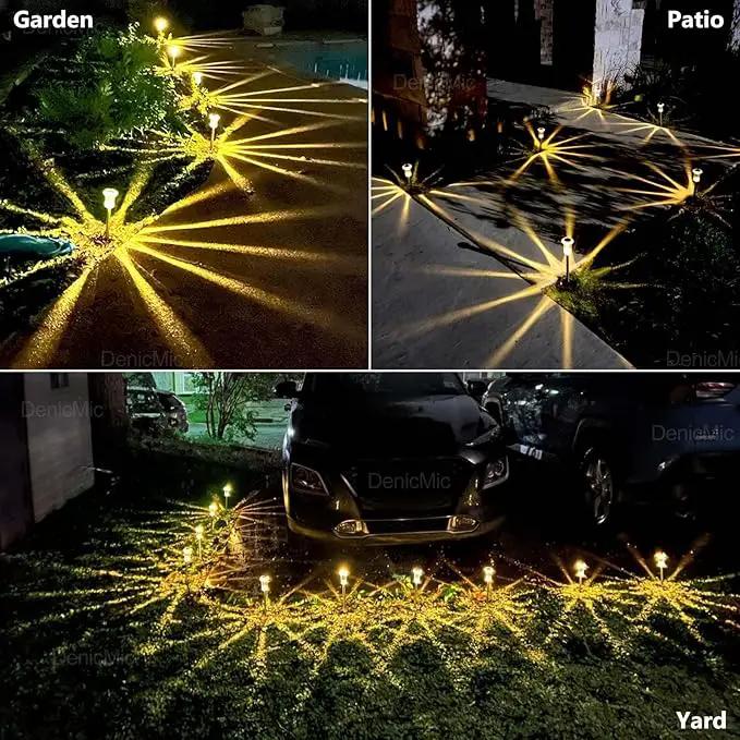 DenicMic Solar Lights Outdoor Pathway Lights 3000K LED Waterproof Acrylic Lamp Head Stainless Steel Stake for Yard Garden Landscape Path Walkway Driveway Patio Lawn (15Pack Warm White) by GreenHaven Gardens