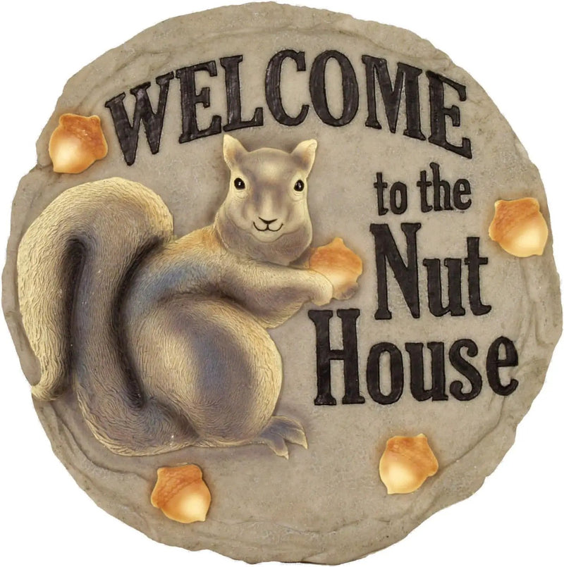 Spoontiques - Garden Décor - Nut House Stepping Stone - Decorative Stone for Garden by GreenHaven Gardens