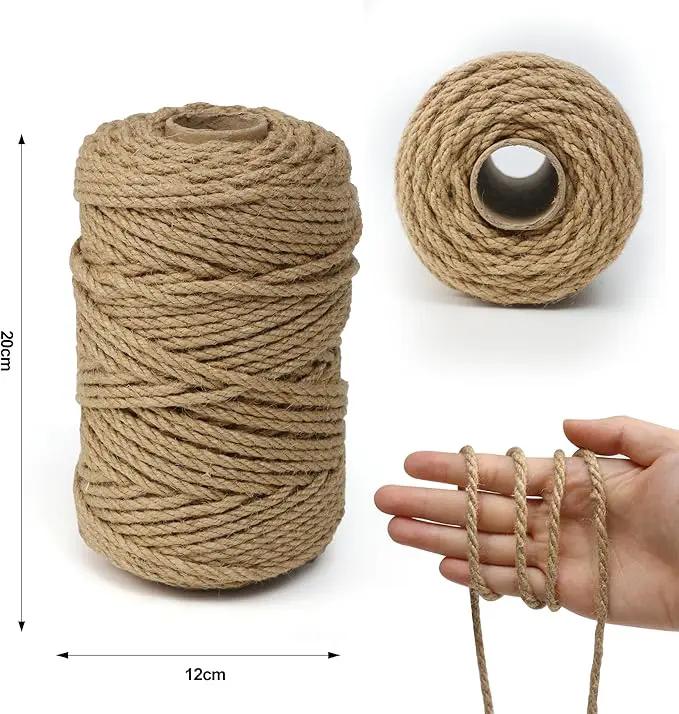 Jute Twine String,328 Feet 5mm Natural Jute Rope,3ply Thin Ribbon Hemp Twine for Gift Wrapping Craft Plant Garden Christmas Handmade Arts Decoration Packing String Home Decor by GreenHaven Gardens