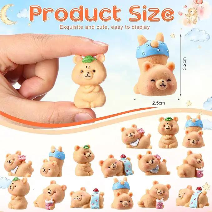 15 Pieces Cute Bear Miniature Figurines Bear Baby Shower Decoration Resin Cake Cupcake Toppers Garden Miniature Moss Landscape DIY Crafts for Home Party Garden Plant Pots Decor by GreenHaven Gardens