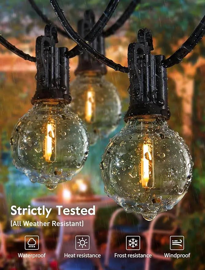 Brightown LED Outdoor String Lights - 150FT Patio Lights with 75 Shatterproof Clear Dimmable Edison Bulbs, Waterproof Connectable Hanging Lights for Outside Backyard Porch Party Christmas Decoration by GreenHaven Gardens