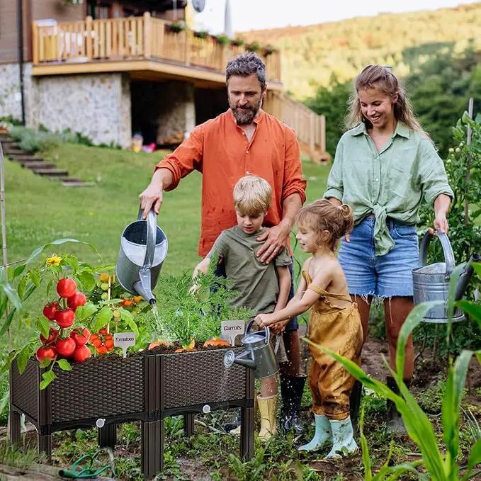 Raised Garden Bed with Legs Planters for Large planters Outdoor Plants Elevated Plastic Garden Planter Boxes Plant pots for Patio Backyard Porch Deck to Planting Flowers Vegetables and Herbs by GreenHaven Gardens