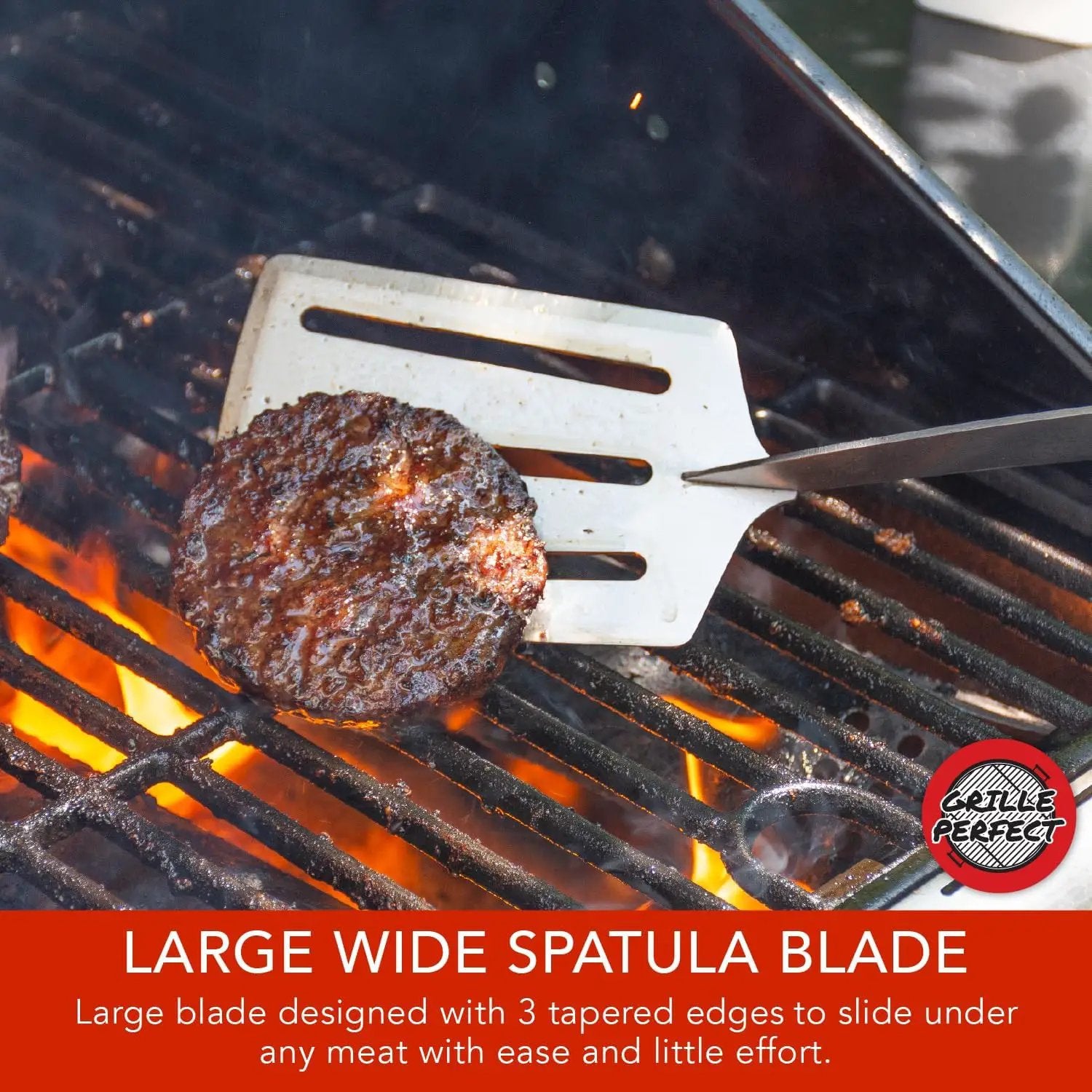 Grill Spatula 24-inch Super Long for Grilling Barbecue Griddle and Fire Pit Extra Strong Curved Neck Premium Hardwood Handle Large Stainless Steel Blade For BBQ Outdoor Kitchen and Grilled Food by GreenHaven Gardens