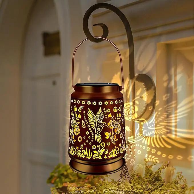 KY&BOSAM Solar Hummingbird Lanterns Outdoor Waterproof,LED 300 Lumens Metal Hanging Outside Lantern Lights Decorative for Yard Backyard Porch Garden Decorations Birthday Gifts for Women Mom Grandma by GreenHaven Gardens