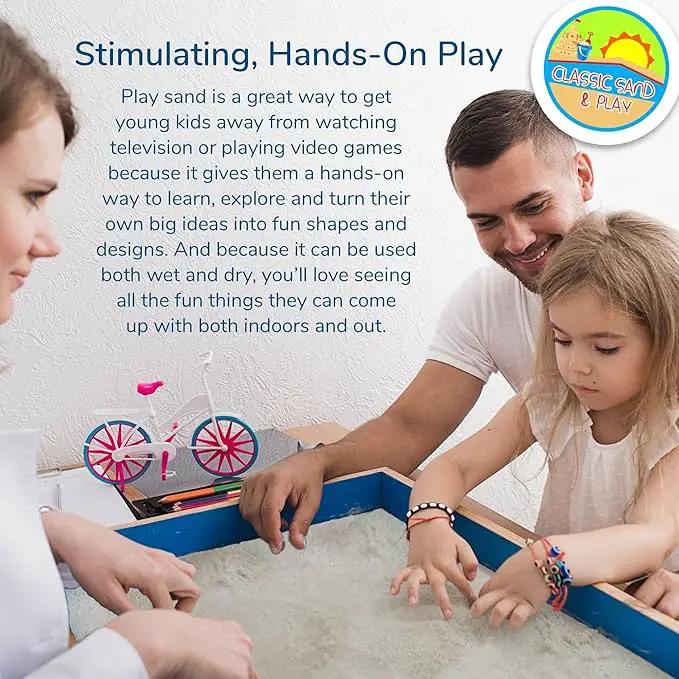Classic Sand and Play Sand for Sandbox, Table, Therapy, and Outdoor Use, 40 lb. Bag, Natural, Non-Toxic, Wet Castle Building for Creativity and Stimulates Sensory Skills by GreenHaven Gardens