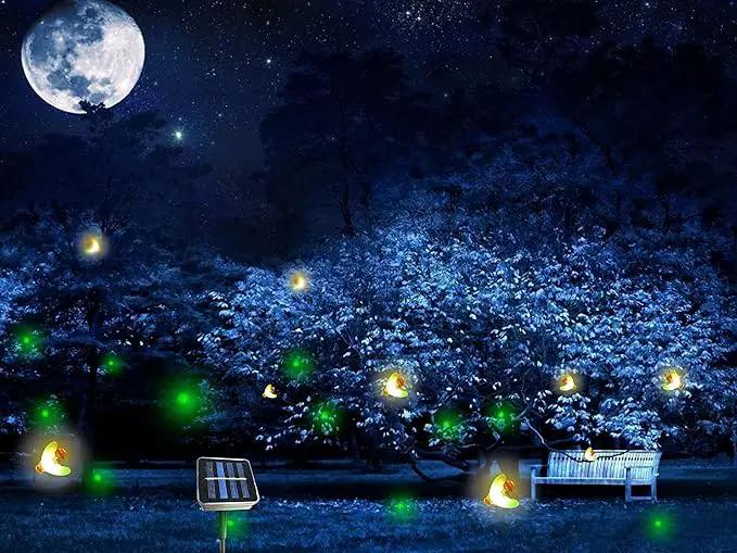 Solar Powered Firefly Lights, 9 LED Firefly Automated Pulsating String Light Chasing Firefly Lights Lantern Solar Outdoor Waterproof(2 Pack) by GreenHaven Gardens