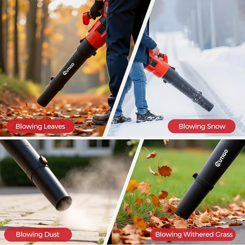 Leaf Blower, Cordless Leaf Blower with 2 x 4.5Ah Batteries and Fast Charger, 2 Speed Mode, Lightweight Leaf Blowers for Blowing Leaves, Patio Cleaning, Lawn Care and Dust by GreenHaven Gardens