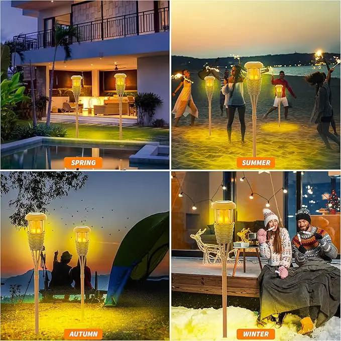 Solar Outdoor Lights, Solar Torch Lights Outdoor Flickering Flame, Outdoor Decorations for Patio Path Yard - 6 Pack by GreenHaven Gardens